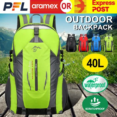 40L Large Hiking Camping Bag Waterproof Backpack Outdoor Travel Luggage Rucksack • $17.96