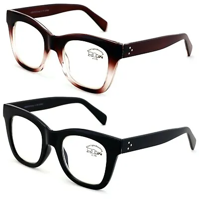 $13.95 • Buy 2 Pairs Oversized Glasses Blue Light Blocking, UV Glare Computer Readers Reading