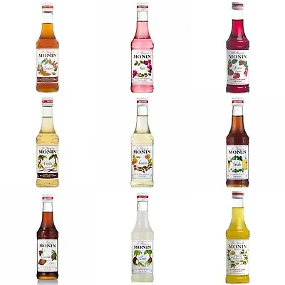 NEW Monin Coffee & Cocktail 25cl/250ml Syrup Flavours-BUY 3 GET FREE DELIVERY • £4.49