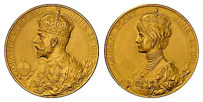GREAT BRITAIN George V 1911 AV Coronation Medal. NGC MS64 Matte. BHM 4022 • $7875
