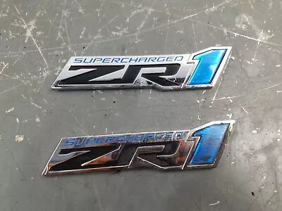 2010 Corvette C6 ZR1 ZR1 Fender Badges / Emblems - Damage #01230 H3 • $159.99