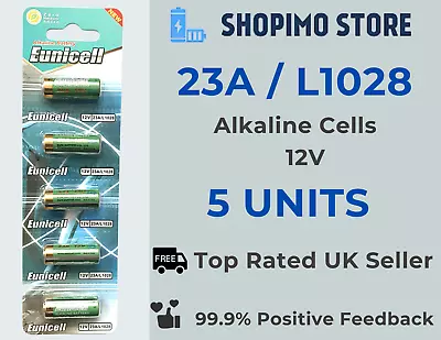 5 X Eunicell A23 23A 12v MN21 LRV08 K23 V 22 Doorbell Chime Alkaline Battery New • £3.99