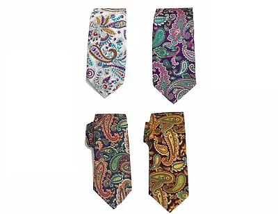 Vintage Graffiti Woven Paisley Jacquard Tie Prom Wedding Christmas Gift • £3.99