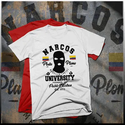 Pablo Escobar T-shirt Medellin Cartel Kingpin Plata O Plomo Gangster Narcos Tee • $19.99