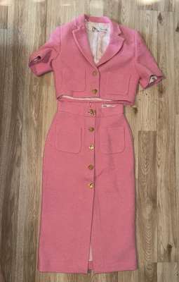 $120 • Buy Zara Blazer Skirt Set Size Small