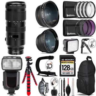 Nikon Z 70-200mm F/2.8 VR S Lens + Pro Flash + LED Light + Tripod - 128GB Kit • $2241.99