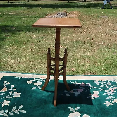 Vintage Wood Side Table 14  X 14  X H 28.5  • $70