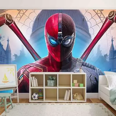 Iron Spider Man Wallpaper Woven Self-Adhesive Wall Art Mural Decal Marvel M262 • $135.65