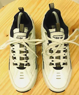 Skechers Shape-Ups Women's Walking/Toning Shoes; White/Blue - Sz. 10 - Excellent • $36.95