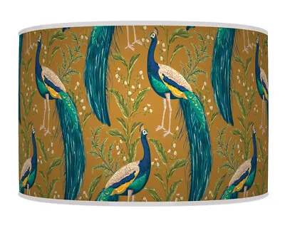 Peacock Teal Turquois Mustard Pendant Lamp Shade Handmade Lampshade Dz238 • £54.99