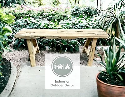 Customizable Vintage Rustic Natural Wood Accent Bench For Home Decor • $220