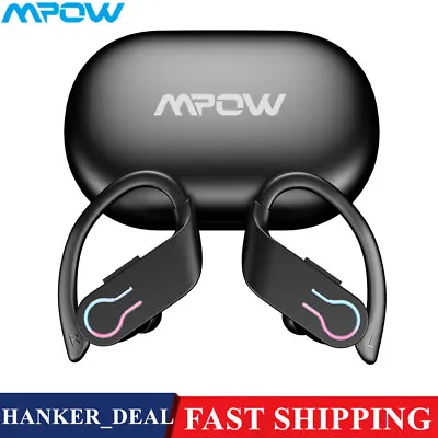 MPOW Bluetooth TWS Wireless Earphones Earbuds Stereo Sports Headphones Ear Hook • £20.99