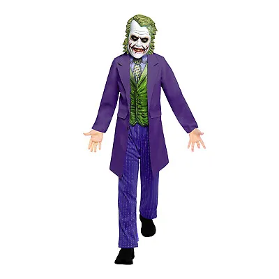 Child Joker Fancy Dress Costume Halloween Kids Boys Dark Knight Batman Book Day • £20.99