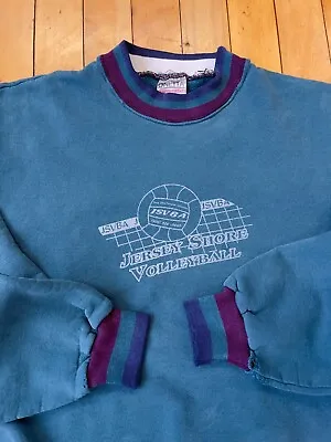 Vintage Jersey Shore Volleyball Sweatshirt Crewneck USA XL Oneita • $49.50