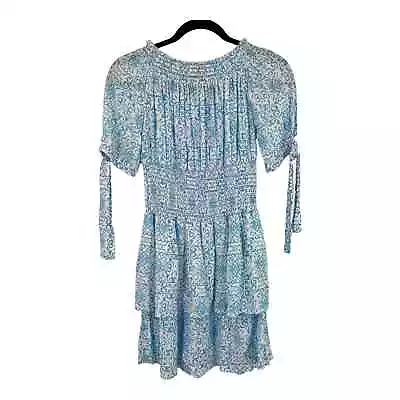 Melissa Odabash Dress Camilla Off The Shoulder Minidress Blue X-Small XS  • $59.99