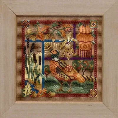 MILL HILL Buttons Beads Kit Counted Cross Stitch PHEASANT SAMPLER Fall Autumn • $11.75