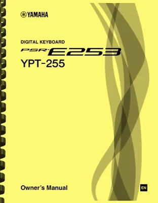 Yamaha PSR-E253 YPT-255 Keyboard OWNER'S MANUAL • $29.04