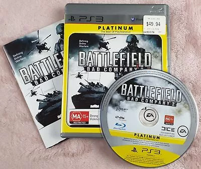 Battlefield: Bad Company 2 For Sony PS3 - AUS PAL With Manual - Great Disc • $7.02