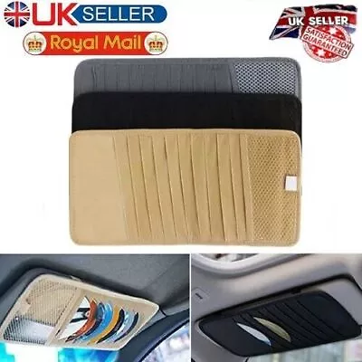 12 Disc Car Sun Visor CD DVD Holder Card Case Storage Coins Pen Organizer UK • £3.19