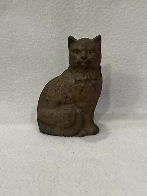 Vintage Cast Iron Metal Cat Figure Coin Bank  • $19.99