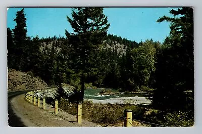 Road Traveling Through Mountains Stream Scenic View Vintage Souvenir Postcard • $7.99