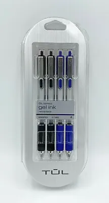 $7.99 • Buy TUL Gel Pens, Med Point, 0.7 Mm, Black And Blue Inks, Pack Of 4 Pens