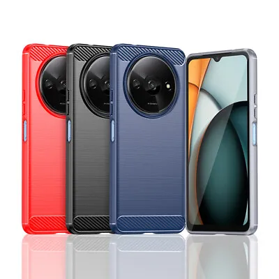 For Xiaomi Redmi A3 Shockproof Carbon Fiber Case Slim Brushed Rubber Soft Cover • $8.79