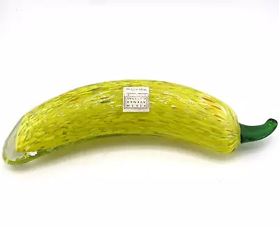 Glass Banana Murano Style Fruit Vintage Fifth Avenue Hand Blown Decorative • $17.99