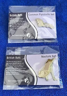 British Bats - Pin Badges X 2 - In Original Packaging - Free Postage • $8.62