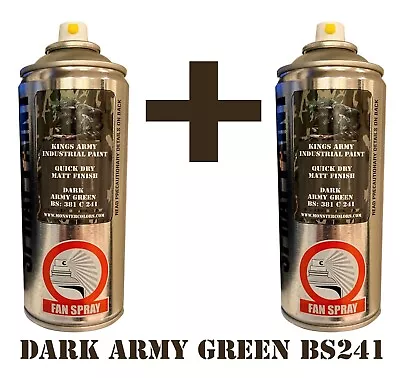 Dark Army Green Army Spray Paint Military Vehicle paintballairsoftrc Mod  X2 • £23.75