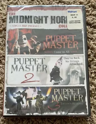 The Midnight Horror Collection: Puppet Master 1-3 DVD Sealed Rated R • $4