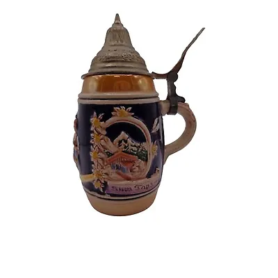 Vintage GERZ West Germany 6  Mini Beer Stein With Pewter Lid • $24.49