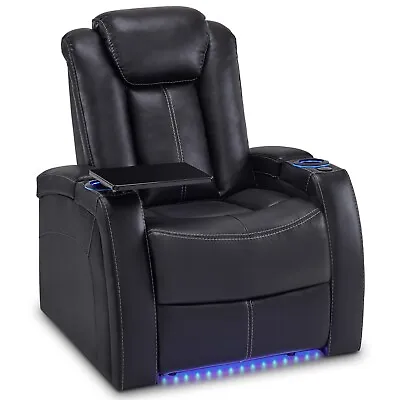 Lovupet Home Theater Seating Power Recliner With Adjustable HeadrestUSB HTS422 • $721.99