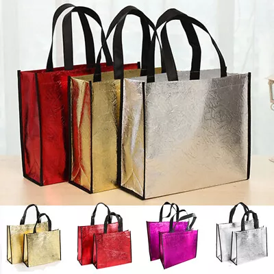 Reusable Foldable Laser Non-Woven Shopping Bag Grocery Handbag Eco Tote Bag 229A • $6.68