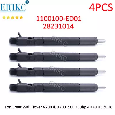 1100100-ED01 Diesel Injector Set 28231014 For Delphi Great Wall Hover V200 X200 • $866.80