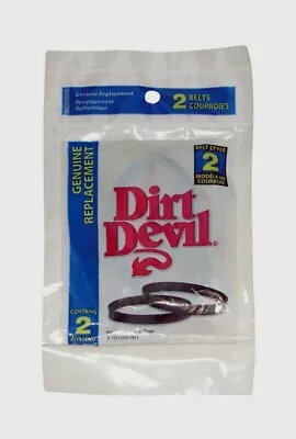 $11.12 • Buy Dirt Devil Vacuum Belt Style 2 Fits All Original Broom Vacs M7 # 2 Pk 3701260001