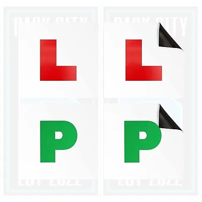 Magnetic Full Size Learner L Plate & Pass P Plate - Easy Application & Removal • £1.99