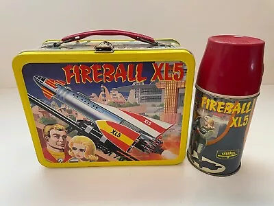 VINTAGE 1964 FIREBALL XL5  LUNCHBOX W/ METAL THERMOS Excellent Condition! • $425