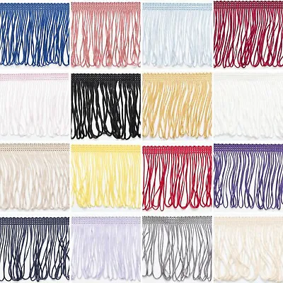 Fringe Looped Tassel Trim - 1  2  3  4  5  6  12  Inch Drops  -  17 Colours • £1.99