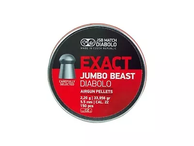 JSB Exact Jumbo Beast .22 Air Rifle Pellets Very Heavy Air Gun Ammo Tins Of 150 • £15.99