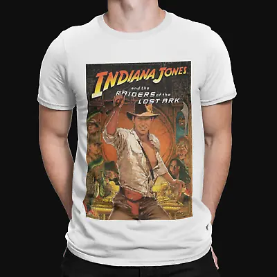 Indiana Jones Art T-shirt - Movie Poster 80s Shark Film Retro Yolo Gift TV Funny • £7.19