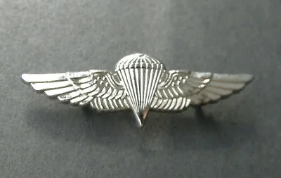 Paratrooper Navy Marines Mini Jump Wings Silver Colored Lapel Pin Badge 1.5 Para • $5.64