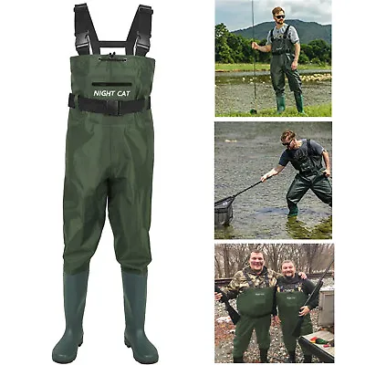 Man Fly Fishing Chest Waders Breathable Waterproof Boot Hunting Wader Pants USA • $59.99