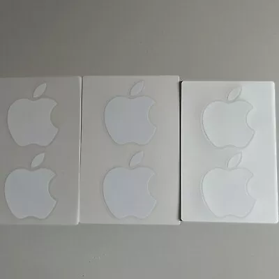 6 X White Genuine Apple Logo Decal  Stickers- IPhone / IPad / IMac • £4.50