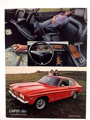 1971 Mercury Capri Sport Coupe Automobile Original Print Ad Sexy European Car • $11.99