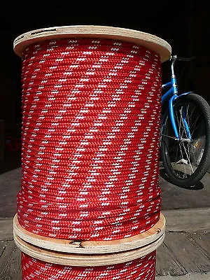 NovaTech XLE Halyard Sheet Line Dacron Sailboat Rope 5/16  X 40' Red/White • $32.60