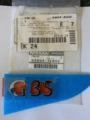 New Infiniti NISSAN OEM G35 07-08 Trunk Lid-Emblem Badge Nameplate 84894-JK600 • $50