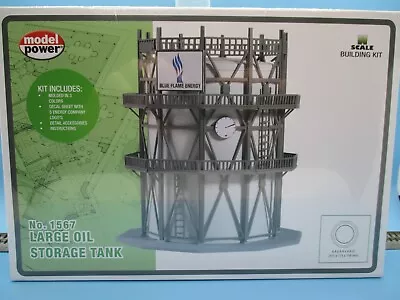 Model Power N Scale Large Oil Storage Tank Kit - Includes Decal Sheet (5 Logos)! • $29.95