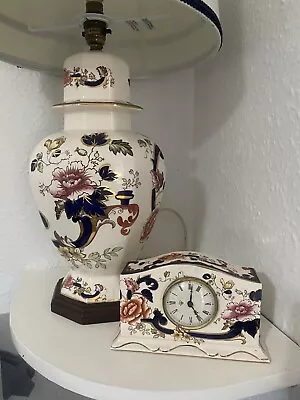 Masons Mandalay Set Ironstone Lamp And Clock Working • £10.50