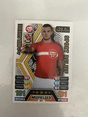 Match Attax 2013/14 13/14 Jack Wilshere Sport Relief Card 101 100 Club • £6.50